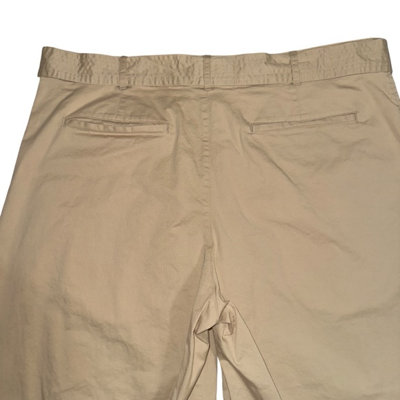 LAUREN RALPH LAUREN Cropped Belted Wide Leg Khaki Twill Trouser Women’s Size 16 - Picture 6 of 9